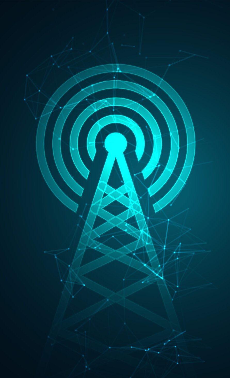 mobile telecommunication digital tower background design